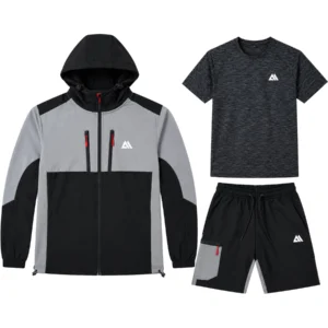 Mens 3 Piece 002 Stretch Hooded Short